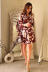 Taylor Brown Print Midi Dress